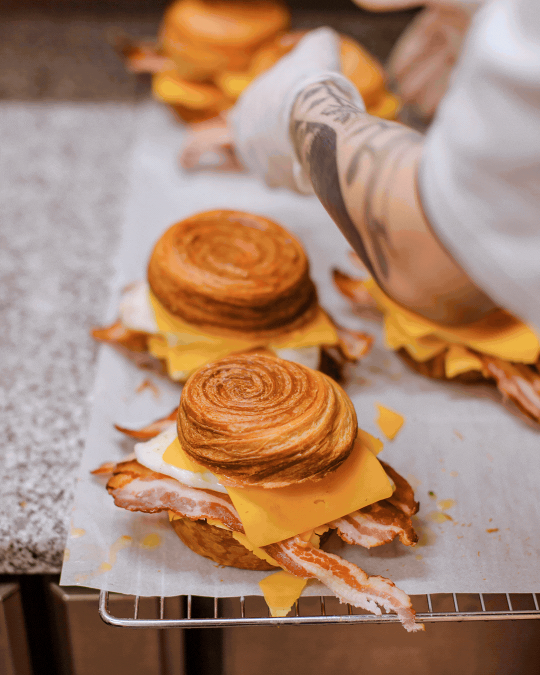 Bacon cheddar oeuf