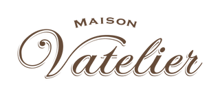 Logo Maison Vatelier, pâtissier-boulanger, écrit en cursive marron sur fond blanc.