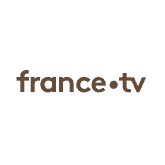 Logo de france.tv sur fond gris bleu