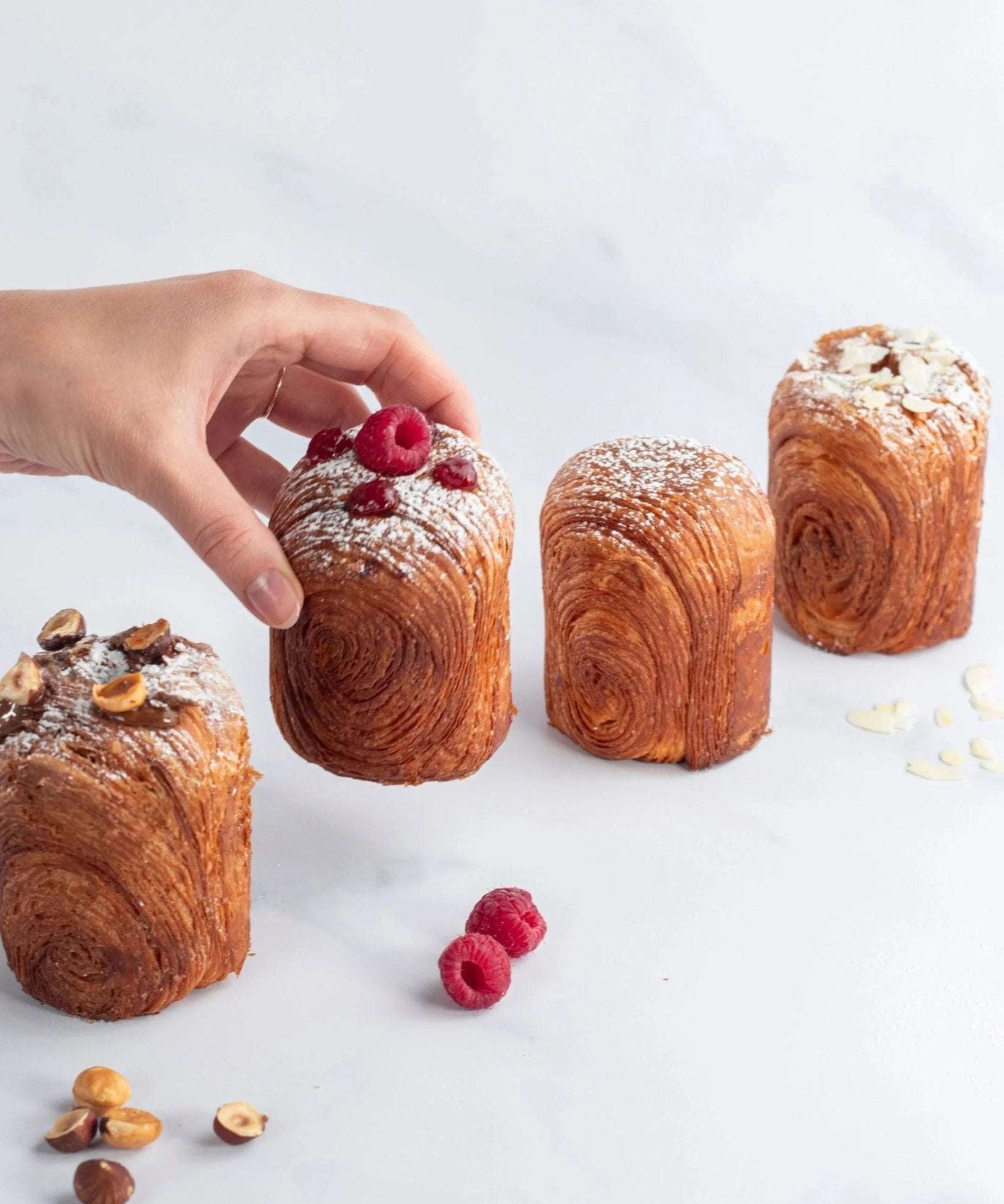 Briochette feuilletée à la framboise et sucre glace Maison Vatelier