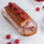 Cake Framboise Noisette Maison Vatelier avec glaçage et framboises fraîches