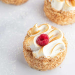 Gâteau Délice de Maison Vatelier avec meringue italienne et framboise fraîche