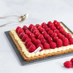 Tarte Vanille Framboise de Maison Vatelier avec crème vanille et framboises fraîches